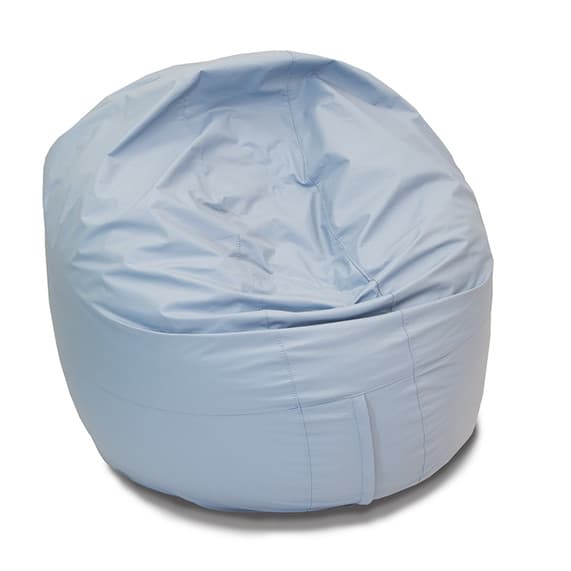 Southpaw Wireless Vibro Bean Bag Chair in light blue vinyl